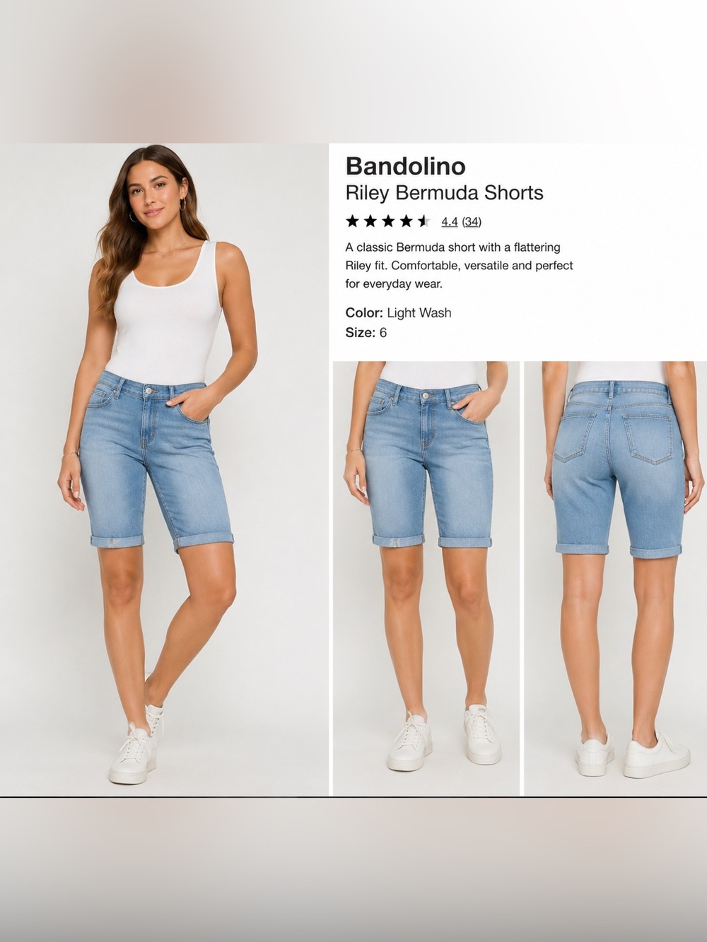Bandolino Women's Light Blue Bermuda shorts